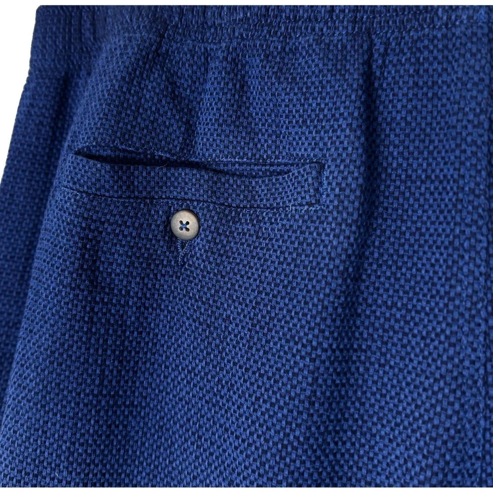 Territory Ahead Pants XL Navy Blue Black Waffle Cotton Elastic Waist Zip Pockets